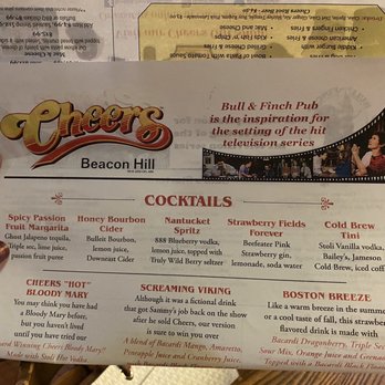 Cheers - Cocktail menu - American Near Me - Boston, Massachusetts Cheers - Cocktail menu - American Near Me - Boston, Massachusetts