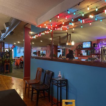 Lucky Burrito - a view of a bar with colorful lights - Mexican Near Me - Louisville, Kentucky