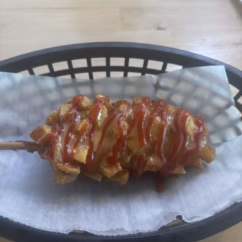 Food Lab - Cheesy corndog with potato - Korean Near Me - Jeffersonville, Indiana