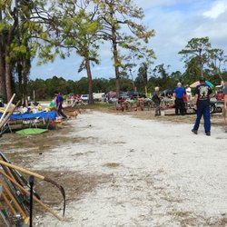 Oak Hill Flea Market - People exploring the outdoor portion of the market on a hot November day