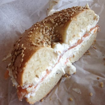 Feldman's Bagels - Sesame bagel toasted with cream cheese and lox. - Bagels Near Me - Burlington, Vermont