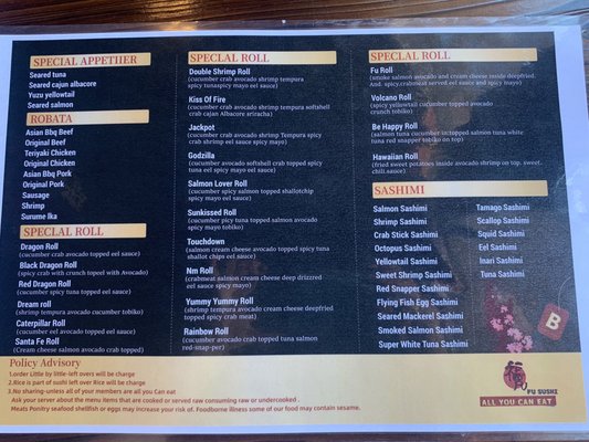 Menu photo 3 Fu Sushi Santa Fe, NM