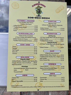 Menu photo 6 El Aguacate Express Kernersville, NC