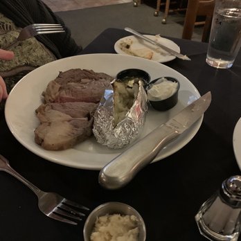 The Blackwater Cafe - Prime rib and baked potato. - American Near Me - Moneta, Virginia