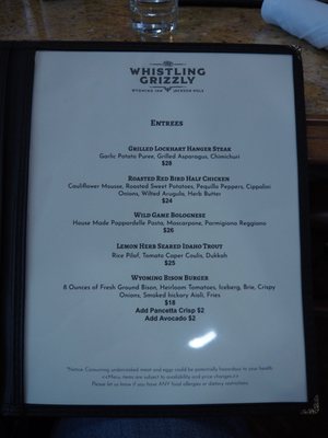 Menu photo 7 The Whistling Grizzly Jackson, WY Menu photo 7 The Whistling Grizzly Jackson, WY