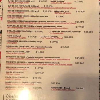 La Cabrera - Menu - Steakhouses Near Me - Santiago, RM La Cabrera - Menu - Steakhouses Near Me - Santiago, RM