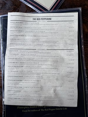 Menu photo 2 The Red Pepperoni Madison, IN Menu photo 2 The Red Pepperoni Madison, IN