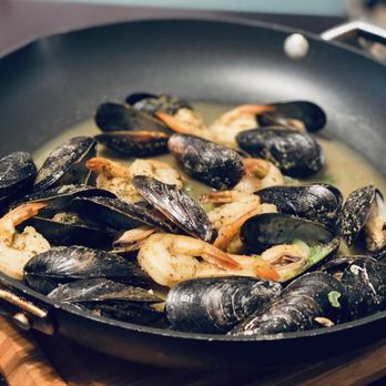 Don't You Dairy - Shrimp + Mussles in a white wine "butter" sauce. - Caterers Near Me Don't You Dairy - Shrimp + Mussles in a white wine "butter" sauce. - Caterers Near Me