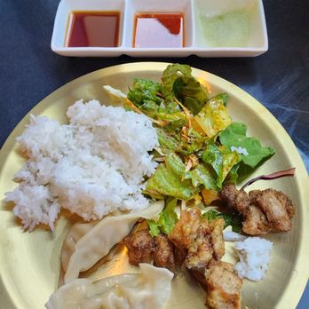 Seoul Meat Co. - Items from sides bar and 3 sauces/seasoning (green is matcha based) - Korean Near Me - Fresno, California