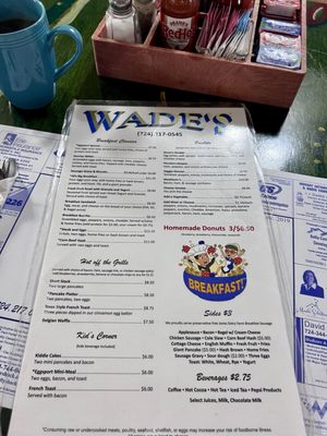 Menu photo 1 Wade’s Breakfast And Grille Export, PA Menu photo 1 Wade’s Breakfast And Grille Export, PA