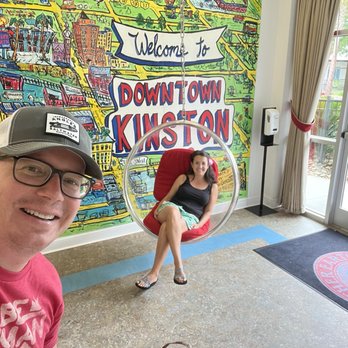 Mother Earth Motor Lodge - Cool map of Kinston and swings in lonby - Hotels Near Me - Kinston, North Carolina