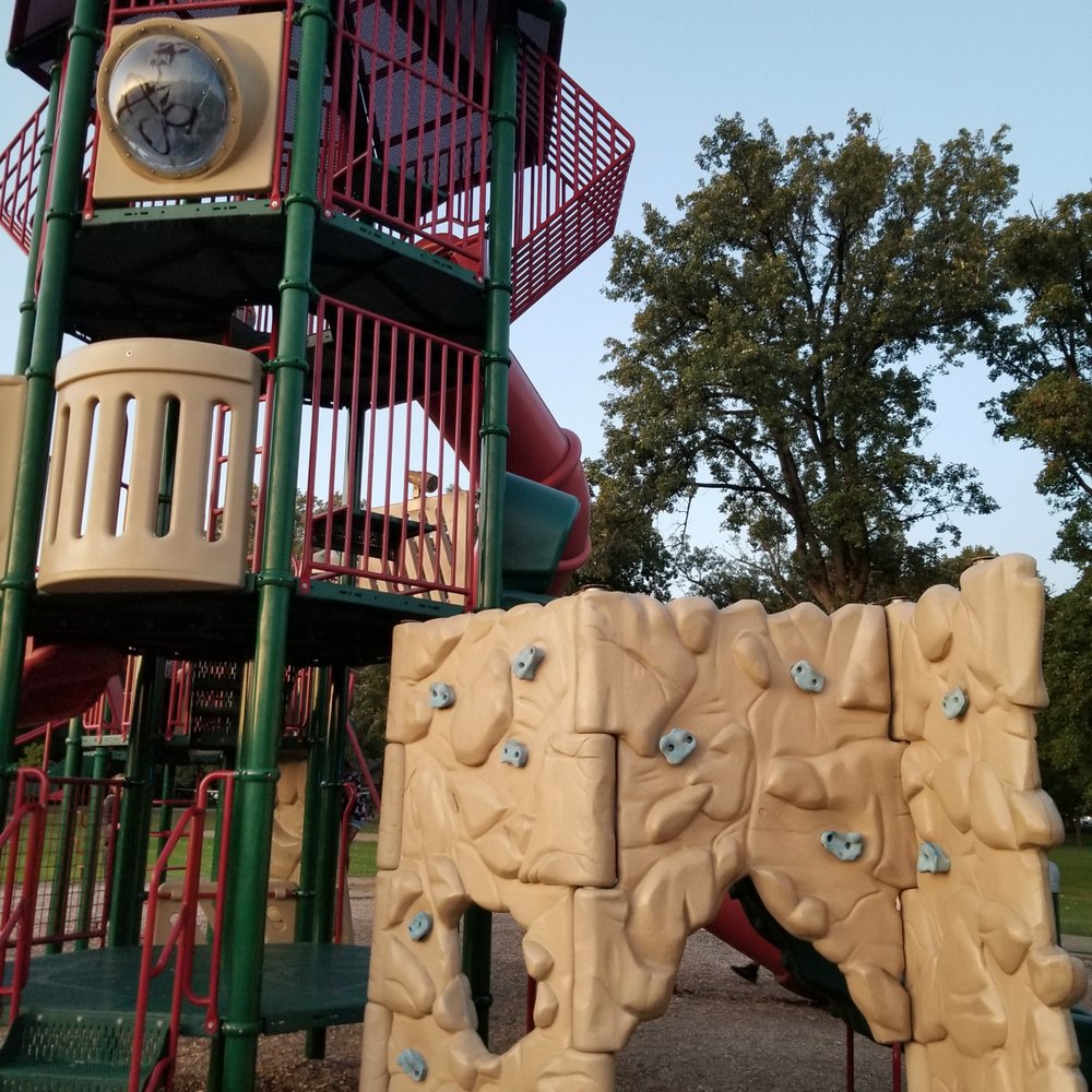 Grant Park - 2019-09-18. Grant Park. Utica, MI. Main playground. Rock wall. - Parks Near Me - Shelby Township, Michigan