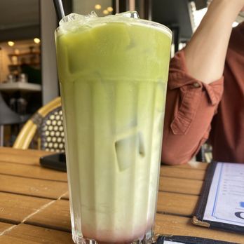 The Grand - Iced Raspberry Matcha Latte - $6 - American Near Me - Astoria, New York The Grand - Iced Raspberry Matcha Latte - $6 - American Near Me - Astoria, New York