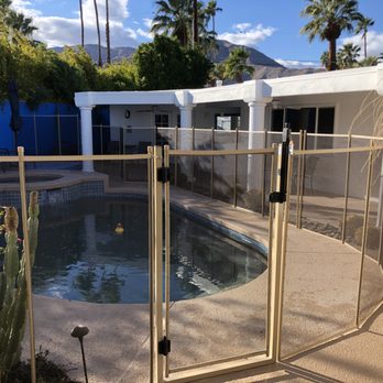Desert Pool Guard - 5 foot tall beige fence - Fences & Gates Near Me Desert Pool Guard - 5 foot tall beige fence - Fences & Gates Near Me