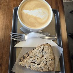 Latte and chocolate espresso scone