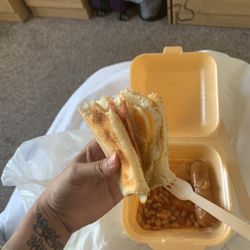Picnic Box - I did the American thing and made it into a sandwich for easier eating in a hotel room with no table