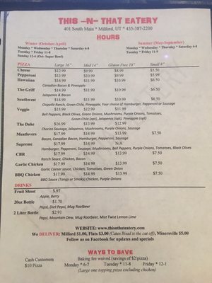 Menu photo 2 This -N- That Eatery Milford, UT Menu photo 2 This -N- That Eatery Milford, UT