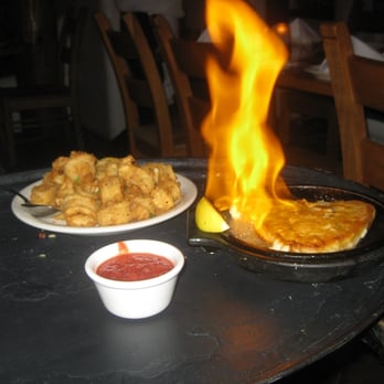 Taverna Tony - Flaming Saganaki Cheese - Greek Near Me - Malibu, California Taverna Tony - Flaming Saganaki Cheese - Greek Near Me - Malibu, California