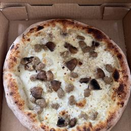 White mushrooms and sausage White mushrooms and sausage