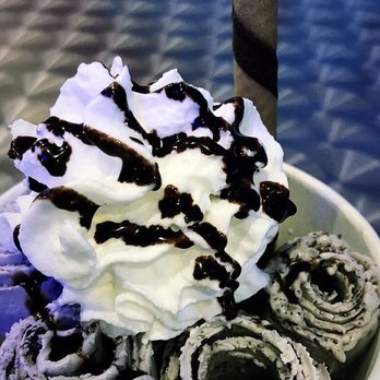 Roll It Up Ice Cream - Taro with Oreo - Ice Cream & Frozen Yogurt Near Me - Atlanta, Georgia Roll It Up Ice Cream - Taro with Oreo - Ice Cream & Frozen Yogurt Near Me - Atlanta, Georgia
