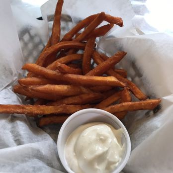 Nodo Downtown - Sweet potato fries with garlic aioli. - New American Near Me - Iowa City, Iowa