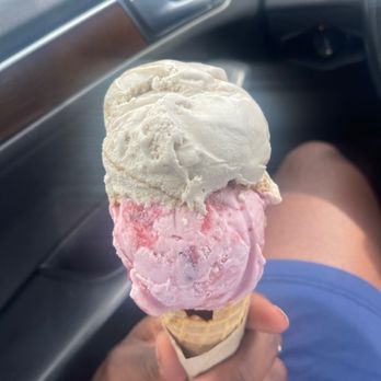 Lofty Pursuits - Sea Salt Caramel and Strawberry Ice Cream Cone - Ice Cream & Frozen Yogurt Near Me - Tallahassee, Florida Lofty Pursuits - Sea Salt Caramel and Strawberry Ice Cream Cone - Ice Cream & Frozen Yogurt Near Me - Tallahassee, Florida