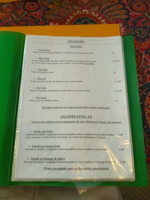 Menu photo 8 Tibétain Lung Ta Lourdes, 65