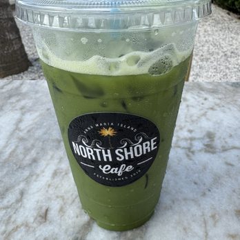 North Shore Cafe - "Large" Iced Matcha w/Almond Milk - Coffee & Tea Near Me - Anna Maria, Florida North Shore Cafe - "Large" Iced Matcha w/Almond Milk - Coffee & Tea Near Me - Anna Maria, Florida