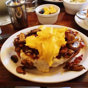 Toast - Toast with bacon and mushroom - Breakfast & Brunch Near Me - New Orleans, Louisiana Toast - Toast with bacon and mushroom - Breakfast & Brunch Near Me - New Orleans, Louisiana