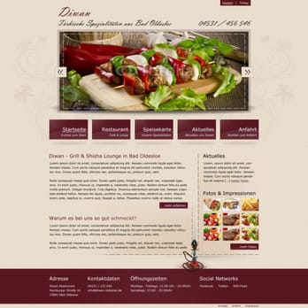 Web Labels - Screenshot der Webseite von Diwan in Bad Oldesloe - Web Design Near Me - Bargteheide, SH