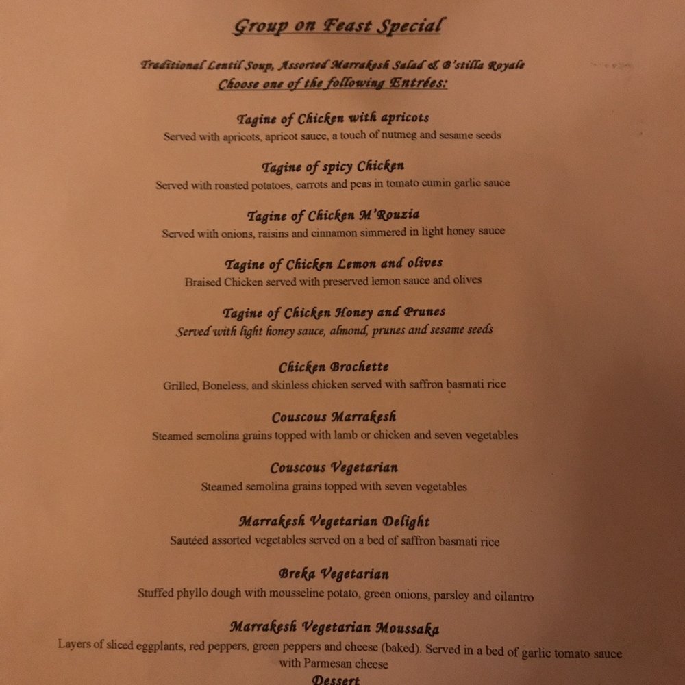 Marrakesh Restaurant - The Groupon menu - Moroccan Near Me - Portland, Oregon