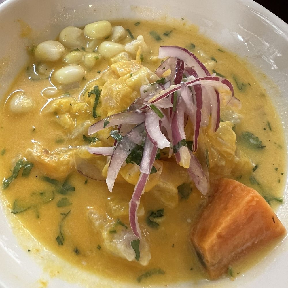 Inka Grill - Ceviche de pescado in the yellow sauce - Peruvian Near Me - Raleigh, North Carolina