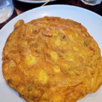 Awang Kitchen - Telor Dadar Bawang Cabe/Omelet With Garlic, Onion, and Chili. $6. Lightly flavored. OK. - Indonesian Near Me - Elmhurst, New York