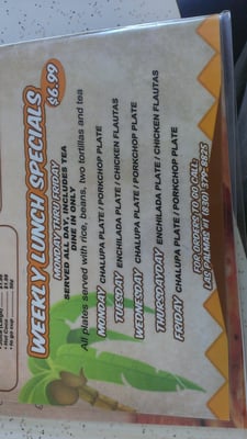Menu photo 4 Las Palmas Cafe Seguin, TX