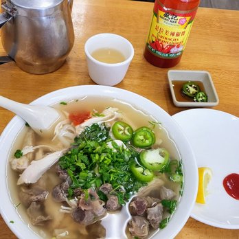 Chicken Pho You - Dine-in: #2 Chicken Noodle Soup with Chicken Intestines [sic]. - Vietnamese Near Me - Millbrae, California