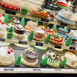 Lovely cakes in the case