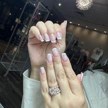Nails by Yurka - Acrylic gel nails with white french - Nail Technicians Near Me Nails by Yurka - Acrylic gel nails with white french - Nail Technicians Near Me