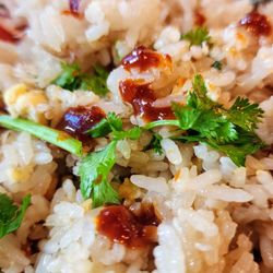 Ray’s Rice & Noodle Bar - Close up of Crab Fried Rice w/added sauce (5/3/25)