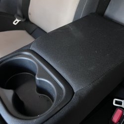 Jacksons Car Wash - Rear seat cup holder was never cleaned.