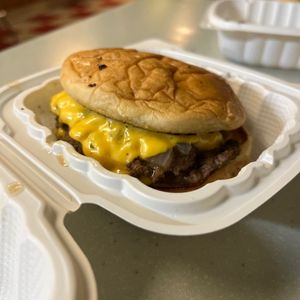 Photo of The Friendly - San Diego, CA, United States. Dirty Flat Top Cheeseburger