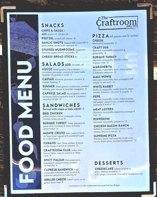 Menu photo 1 The Craftroom Albuquerque, NM