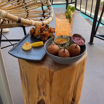 The Pearl Hotel - Happy Hour Appetizers by the pool - San Diego, CA