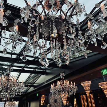 RH Rooftop Restaurant at RH Marin - Gorgeous chandeliers throughout restaurant. - American Near Me - Corte Madera, California RH Rooftop Restaurant at RH Marin - Gorgeous chandeliers throughout restaurant. - American Near Me - Corte Madera, California
