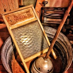 Wash board and bucket in Stable Master's Apartment