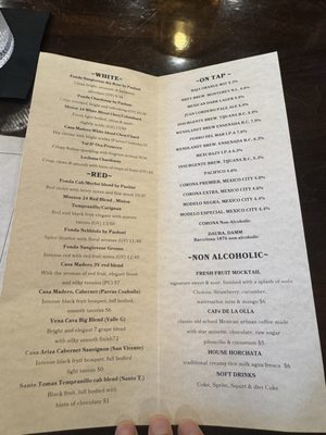 Menu photo 5 Fonda Del Barrio San Diego, CA