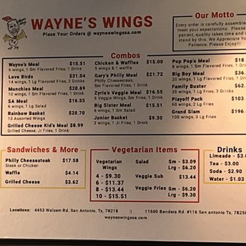 Wayne's Wings - new higher prices - Chicken Wings Near Me - San Antonio, Texas Wayne's Wings - new higher prices - Chicken Wings Near Me - San Antonio, Texas