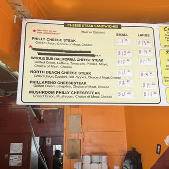 Buster's Cheesesteak - Menu - American Near Me - San Francisco, California