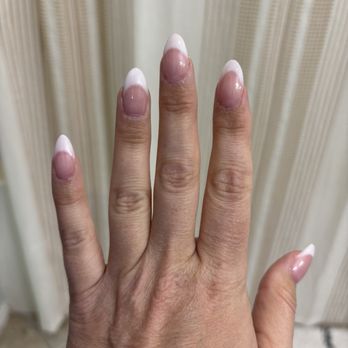 B B Nail & Spa - Almond French manicure - Nail Salons Near Me - Beaumont, California