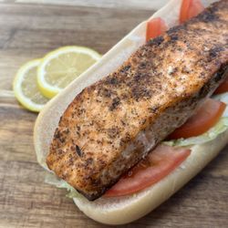 Captain Harry's Seafood - Blackened salmon sandwich