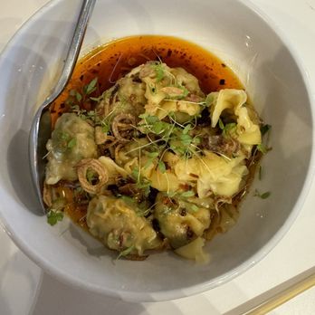 Yuan Wonton - OG YW chili wontons. Maybe a touch spicy for me, but I inhaled them anyway. Flavor was so delicious despite the heat. - Food Trucks Near Me - Denver, Colorado Yuan Wonton - OG YW chili wontons. Maybe a touch spicy for me, but I inhaled them anyway. Flavor was so delicious despite the heat. - Food Trucks Near Me - Denver, Colorado
